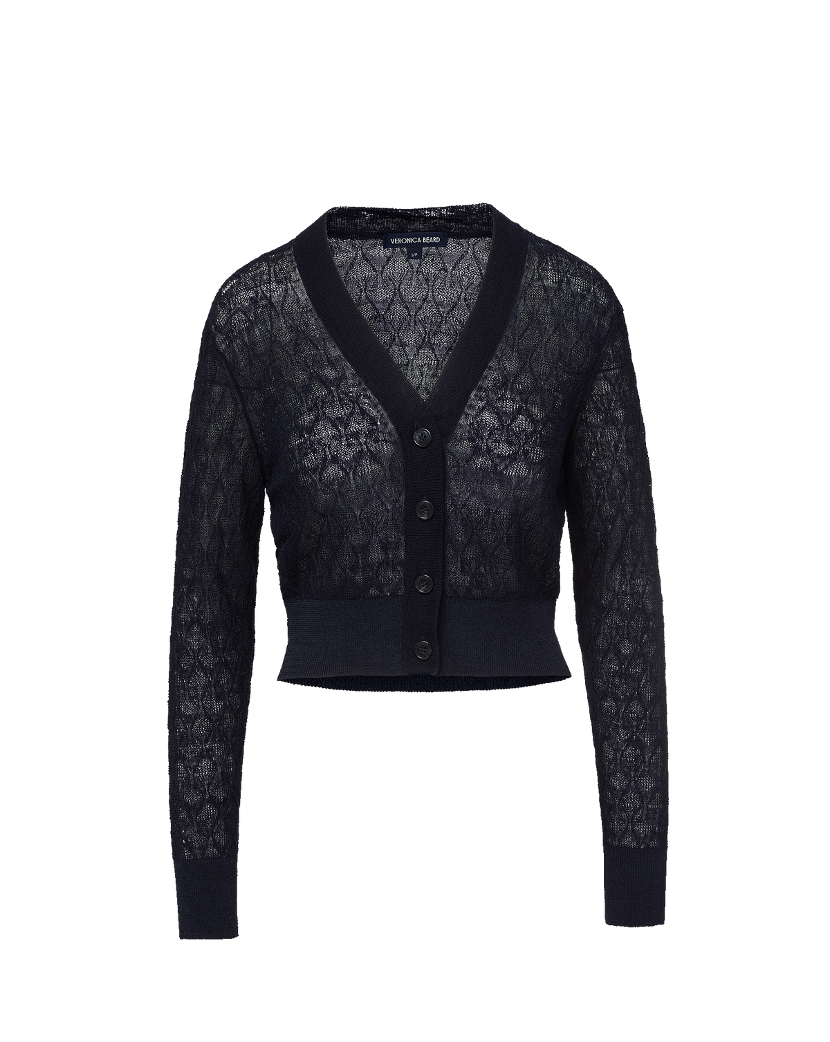 Veronica Beard Ingraham Linen Cardigan - Navy