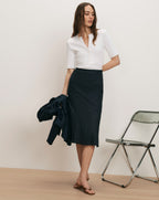 Veronica Beard Massimo Midi Skirt - Navy