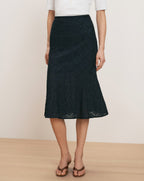 Veronica Beard Massimo Midi Skirt - Navy
