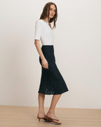 Veronica Beard Massimo Midi Skirt - Navy