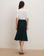 Veronica Beard Massimo Midi Skirt - Navy