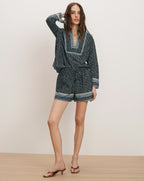 Veronica Beard Cyra Tunic Top - Navy Multi