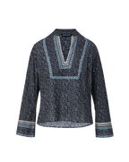 Veronica Beard Cyra Tunic Top - Navy Multi
