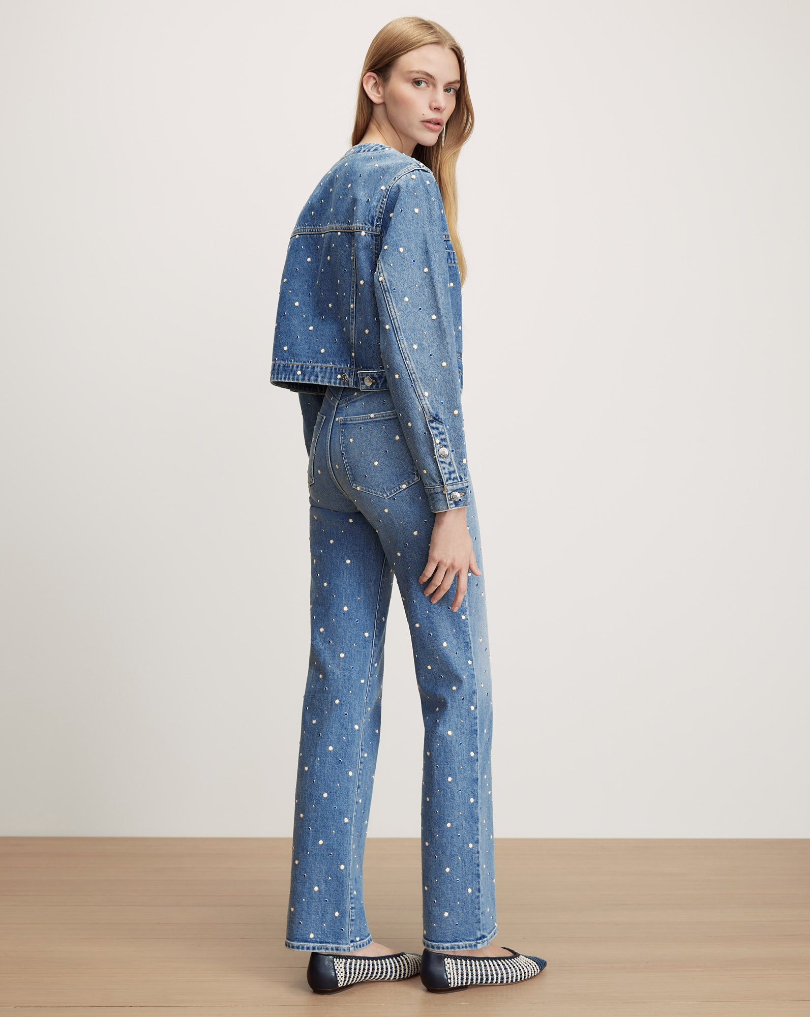 Veste en denim rebrodé Lowry