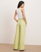 Veronica Beard Kasey Wide-Leg Jean - Pistachio