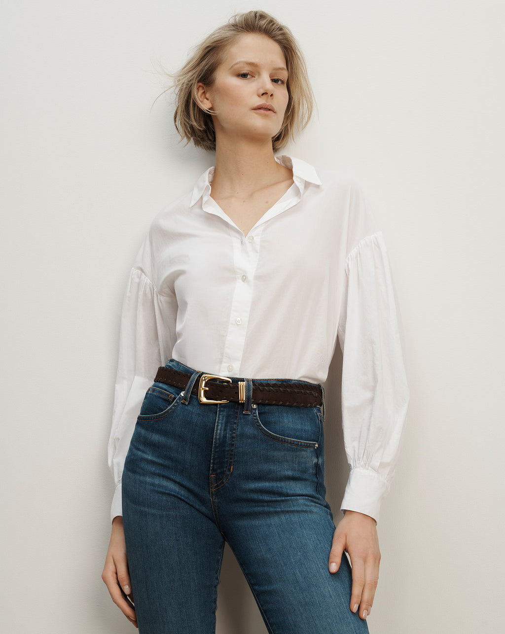 Veronica Beard Gaviel Button-Down Shirt - White