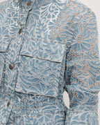 Veronica Beard Lane Burnout Denim Jacket - Lakeshore