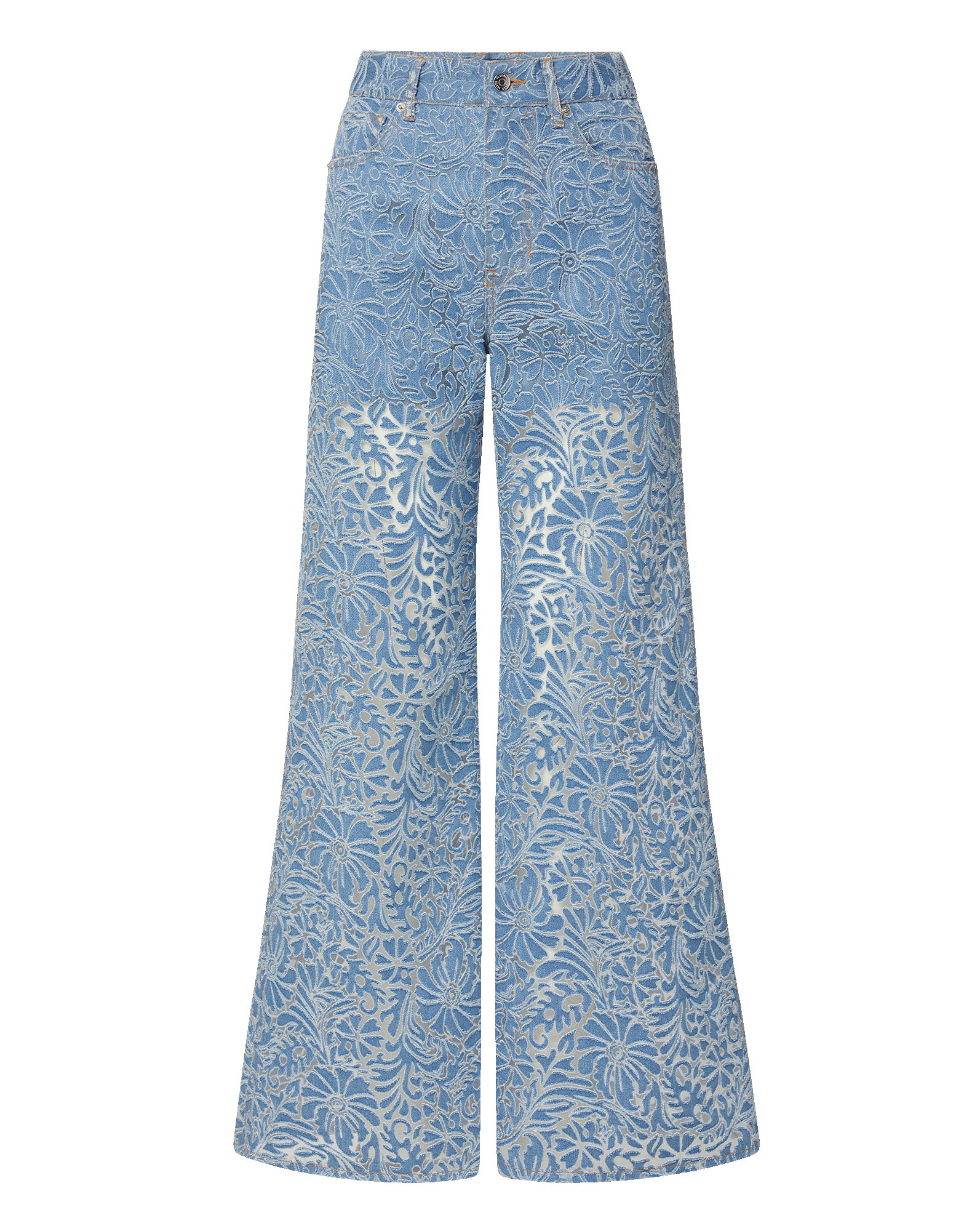 Veronica Beard Taylor Burnout Wide-Leg Jean - Lakeshore