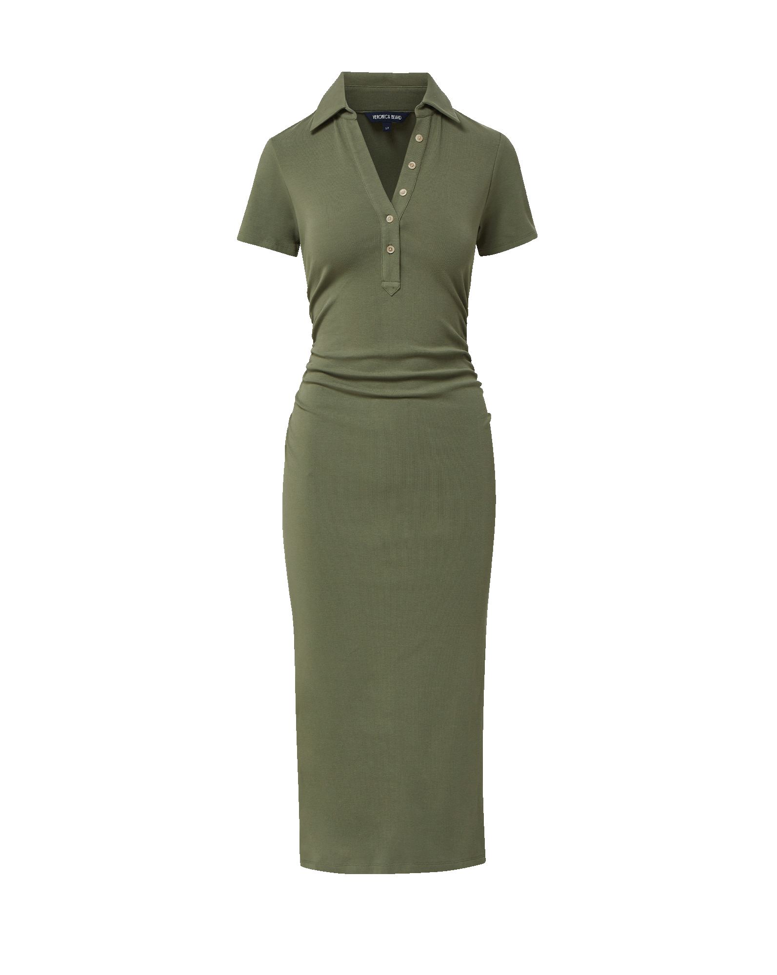 Veronica Beard Besser Polo Midi Dress - Stone Army
