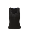 Veronica Beard Narcisa Embroidered Tank Top - Black