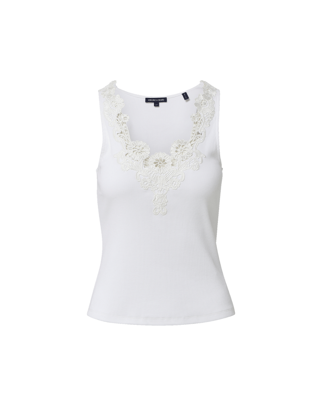 Veronica Beard Narcisa Embroidered Tank Top - White