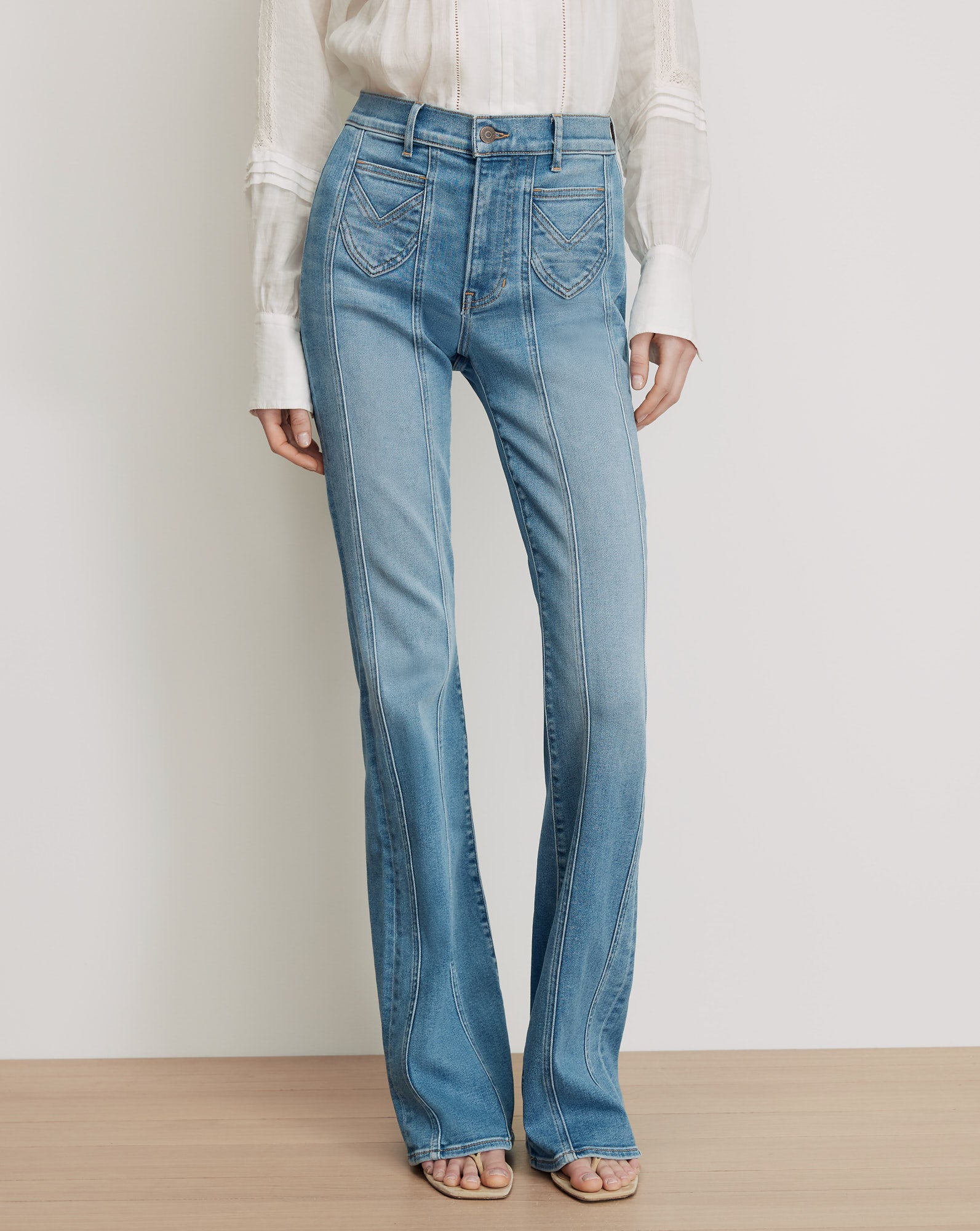 Veronica Beard Beverly Skinny-Flare Jeans - Sneak Peek
