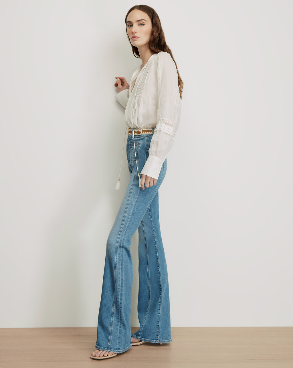 Veronica Beard Blue denim flared jeans.