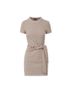 Veronica Beard Striped knit mini dress with tie waist.