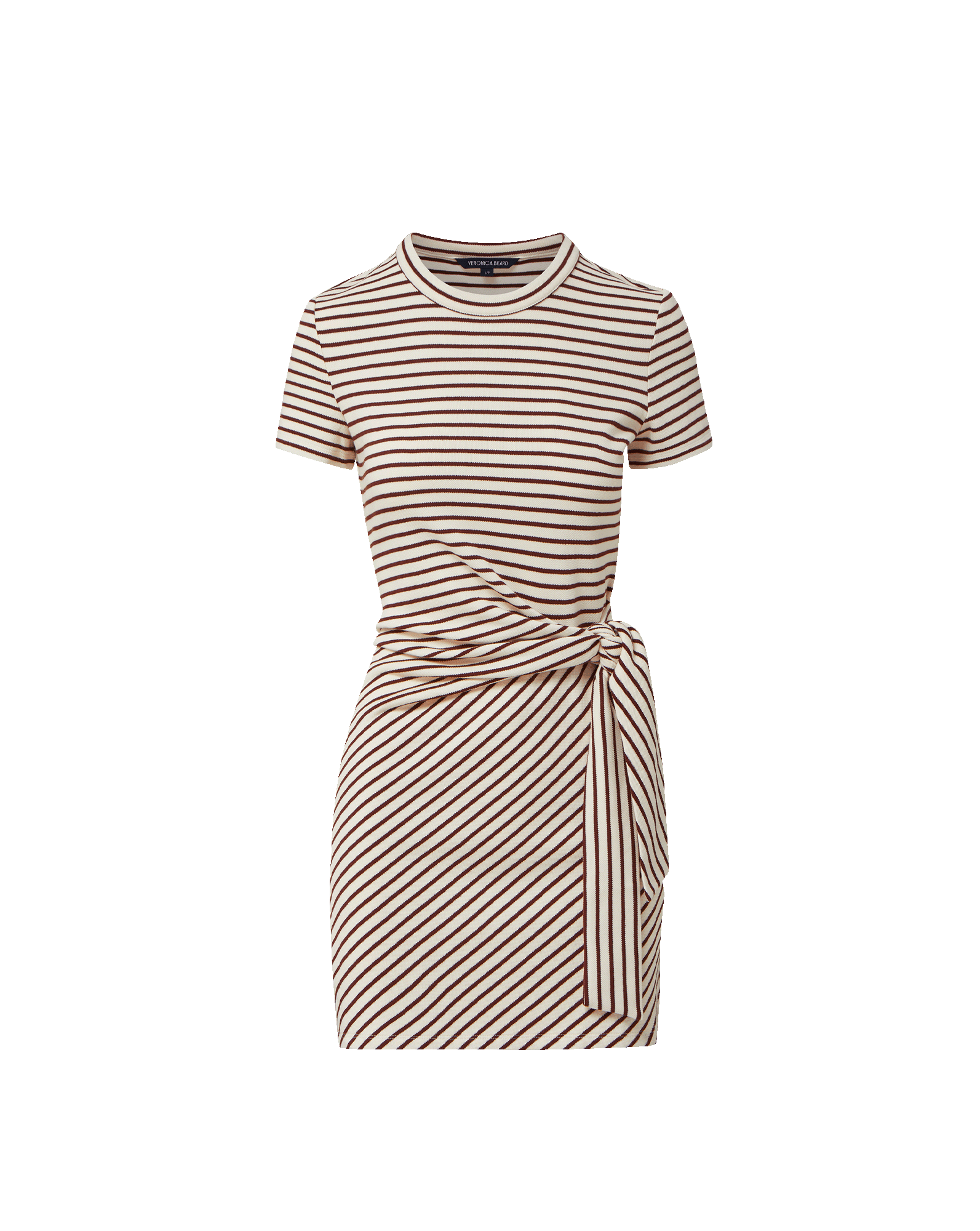 Veronica Beard Striped knit mini dress with tie waist.