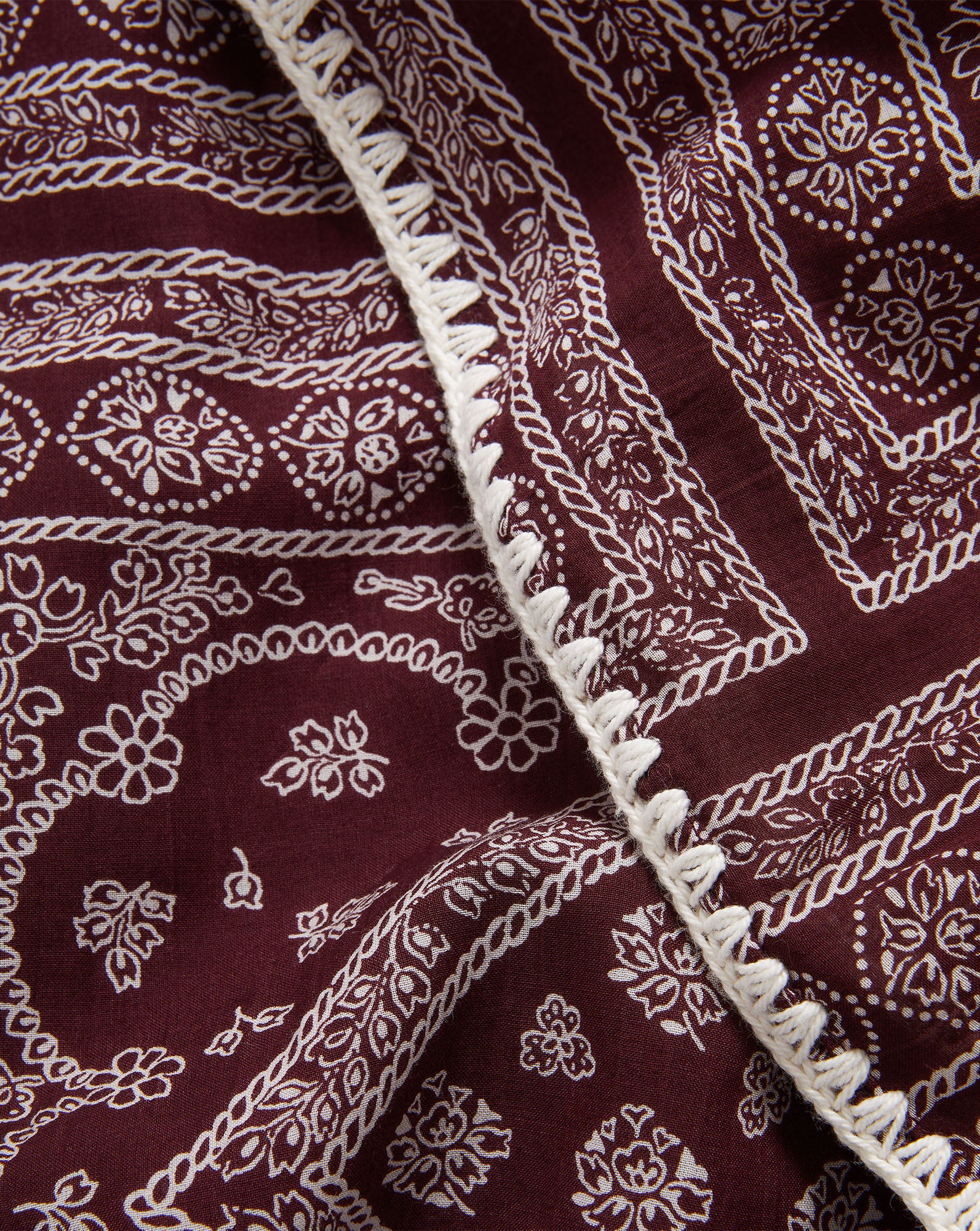 Veronica Beard Tennison Bandana Short - Raisin/Dove White