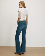 Veronica Beard Blue denim flared jeans.