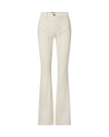 Veronica Beard Cream denim flared pants with contrast stitching