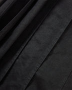 Veronica Beard Black pleated cotton midi skirt.