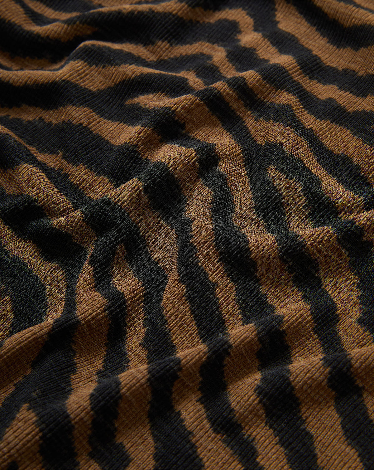 Veronica Beard Brown and black tiger stripe knit garment.