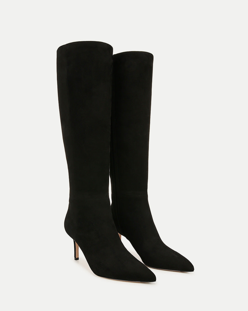 Veronica Beard Lisa Mid-Heel Boot - Black