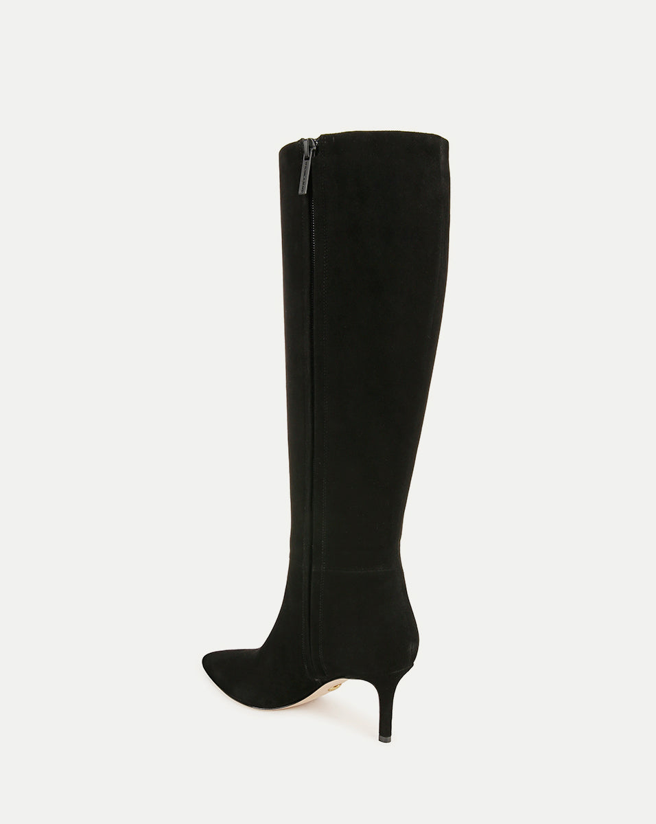Veronica Beard Lisa Mid-Heel Boot - Black
