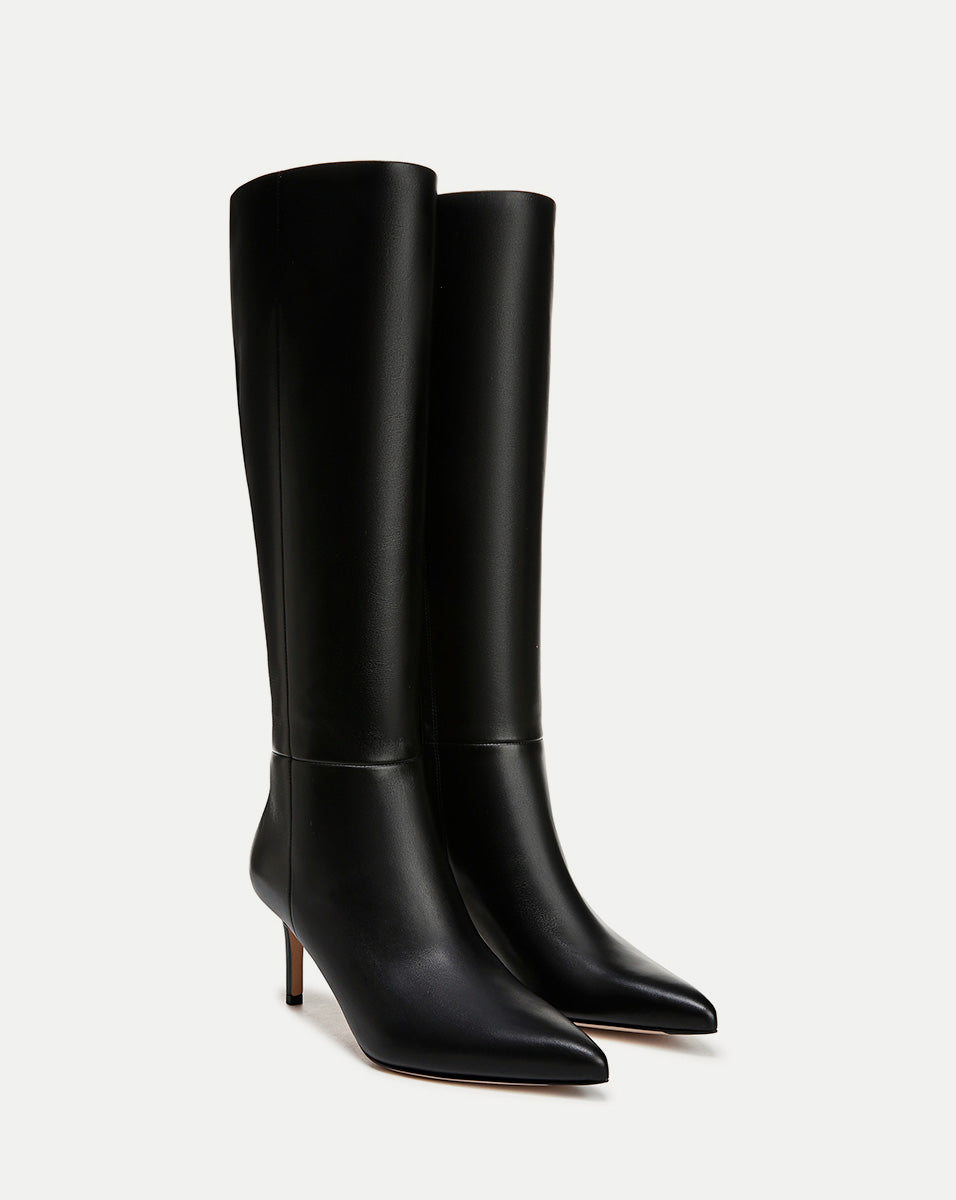 Veronica Beard Lisa Mid-Heel Boot - Black