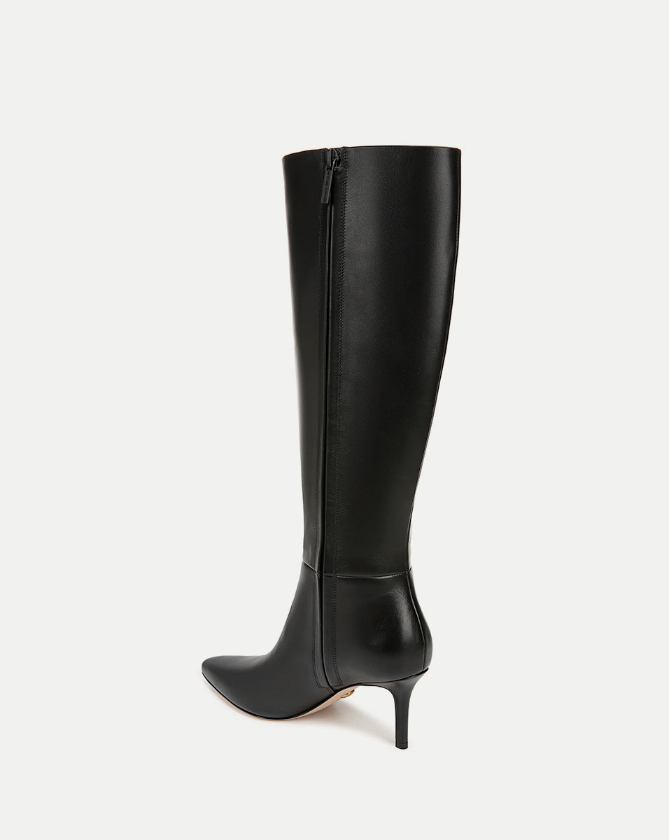 Veronica Beard Lisa Mid-Heel Boot - Black