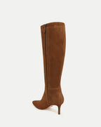 Veronica Beard Lisa Mid-Heel Boot - Chestnut