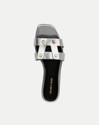 Veronica Beard Via Slide Sandal - Silver