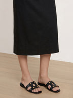 Veronica Beard Via Slide Sandal - Black