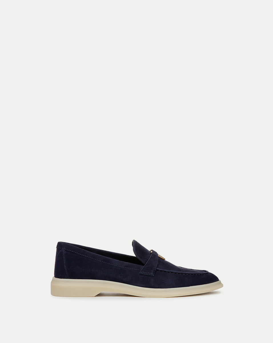 Veronica Beard Ailey Suede Loafer - Eclipse