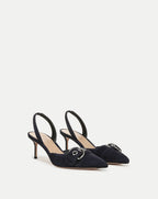Veronica Beard Roxy Suede Slingback Pump - Eclipse