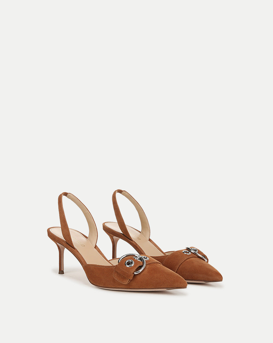 Veronica Beard Roxy Suede Slingback Pump - Hazelwood