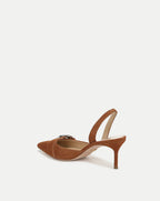 Veronica Beard Roxy Suede Slingback Pump - Hazelwood