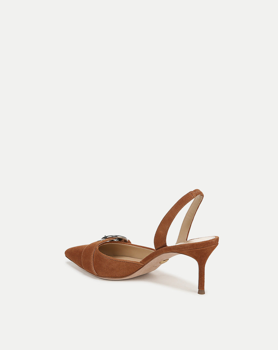 Veronica Beard Roxy Suede Slingback Pump - Hazelwood