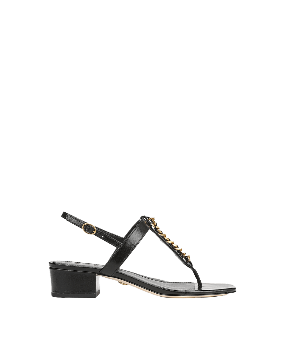 Veronica Beard Andie Chain-Link Sandal - Black