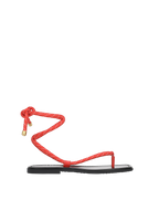 Veronica Beard Carmina Wrap Sandal - Flame Red