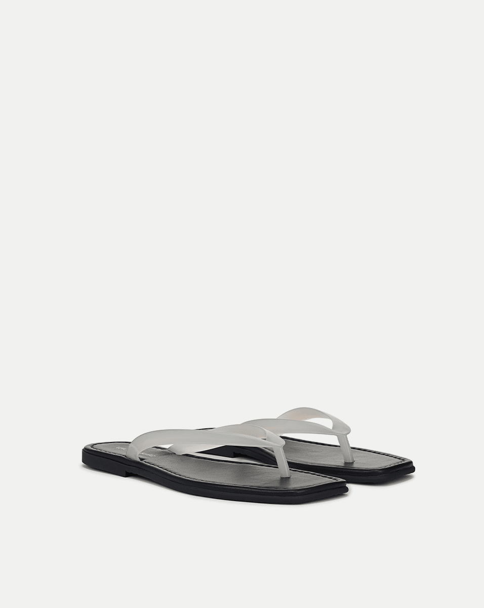 Veronica Beard Clea Jelly Flip-Flop Sandal - Coconut