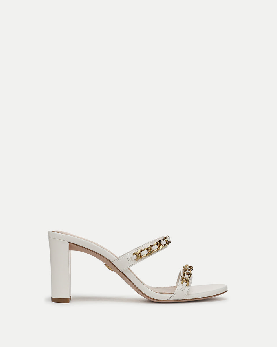 Veronica Beard Gretchen Chain-Link Sandal - Parchment