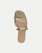 Veronica Beard Marthe Metallic Leather Sandal - Gold