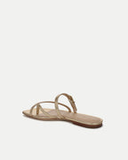 Veronica Beard Marthe Metallic Leather Sandal - Gold