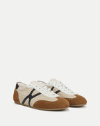 Veronica Beard Riviera Suede Sneaker - Sand/Hazelwood