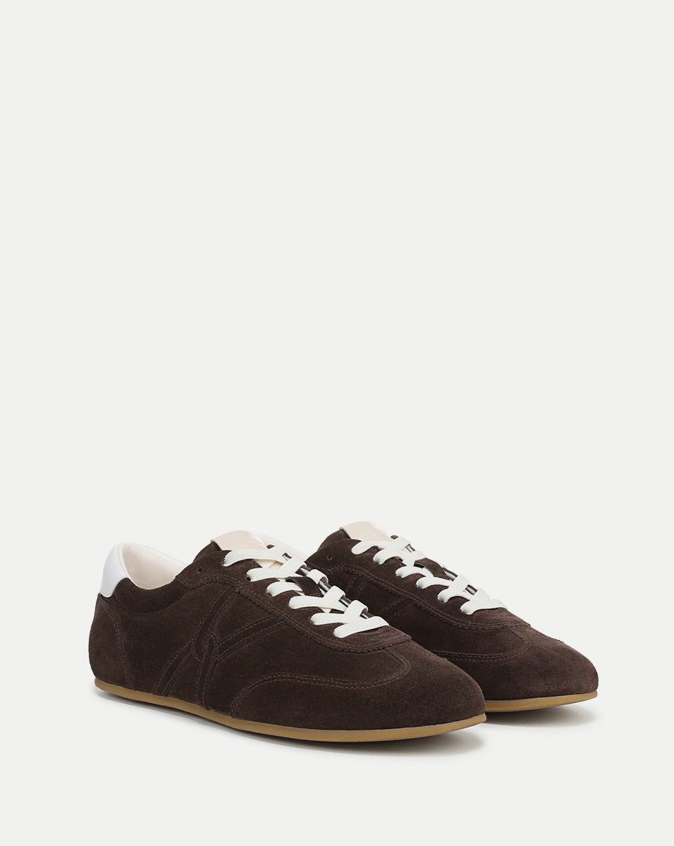 Veronica Beard Riviera Suede Sneaker - Espresso