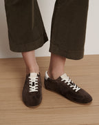 Veronica Beard Riviera Suede Sneaker - Espresso