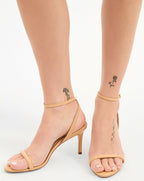 Veronica Beard Sylvie Leather Ankle-Strap Stiletto Sandal - Wheat
