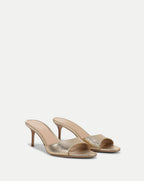 Veronica Beard Tia Leather Sandal - Gold