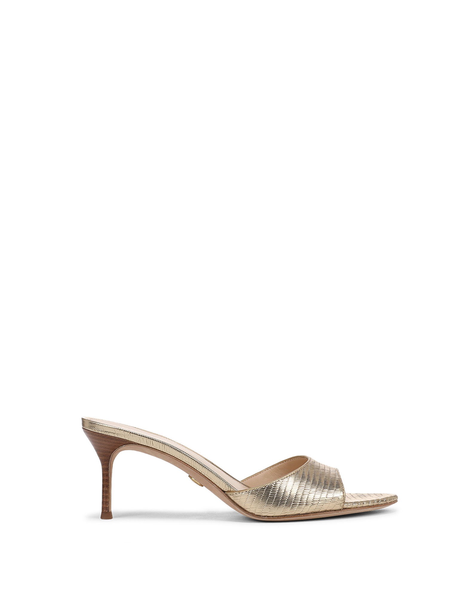 Veronica Beard Tia Leather Sandal - Gold