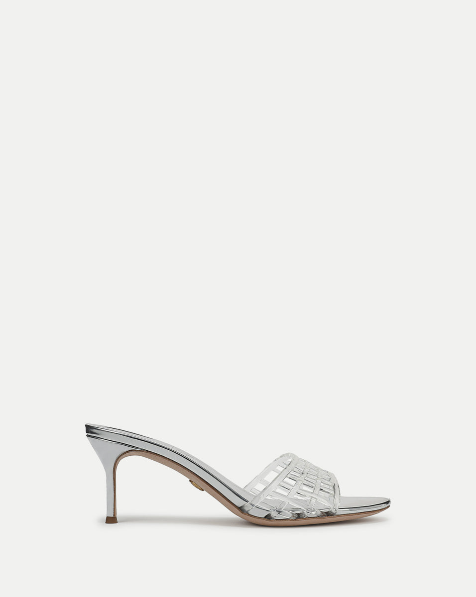 Veronica Beard Tia Jelly Sandal - Clear/Silver