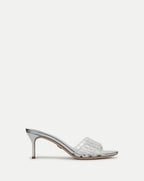 Veronica Beard Tia Jelly Sandal - Clear/Silver